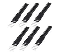 VICASKY 6pezzi Pettine Coda Professionale per Capelli Pettine Portatile per Cotonare Accessorio Multifunzione per Capelli Adatto Donne Uomini e Ragazzo Ragazza Ragazza