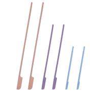 VICASKY 6pezzi Raschietto Per Bottiglie in Silicone Manico Lungo Spatola Pratica Per Raschiare Lo Sporco Ostinato Macchie All Dei Per Applicare Vari Tipi Di Marmellate Cosmetici e Prodotti