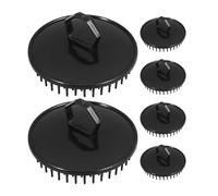 VICASKY 6pezzi Spazzola per Massaggio del Capelluto in Pettine Districante per Capelli Scrub Esfoliante per Capelluto Strumento Portatile per Doccia Rimuove Forfora e Sebo