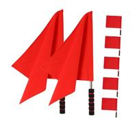 VICASKY 7 Bandiere Rosse con in Inossidabile e Segnalazione Veloce per Line Judge in Pallavolo Calcio e Professionale e Amatoriale