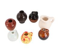 VICASKY 7 Pezzi Vaso di fiori in Miniatura In Argilla Per La Casa delle Bambole Mini Set di vasi Stili Casuale Mini Casa Accessori Per Decorazioni