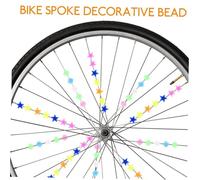 VICASKY 72 Decorazioni per Bici Colorate in Plastica per Luminose e Stelle Accessori Decorativi Resistenti e Facili da Installare per Ruote Bici Standard
