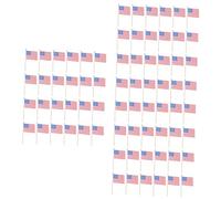 VICASKY 72 Pezzi Bandierine Americane Portatili con in Legno Leggere e Resistenti per Decorazioni Patriottiche e Feste Dellindipendenza Usa