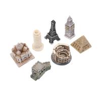 VICASKY 7st Modello Edificio In Resina Ventilatore Torre Ventola Kit di Costruzione Centrotavola Torre Eiffel Miniature Punto di riferimento Statua della Libertà Figura Modello Costruzione Per La Casa