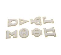 VICASKY 8 adesivi con alfabeto greco, set di strumenti per affilare, anelli regolabili, gazebo retrattili, accessori, fasce in cotone e lino beige