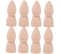 VICASKY 8 bambole in legno per bambini, accessori fai da te, decorazione per bambole in legno, per bambini, bambole vuote in legno fai da te