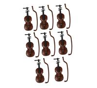 VICASKY 8 Mini Decorazione Violino Mestiere Piccolo Casa Mini Violino Arredamento Bomboniere Marrone Plastica
