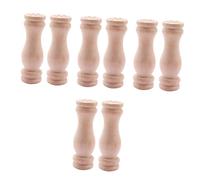 VICASKY 8 pezzi, 6 pali in legno, modello per il rilevamento di forme per bambini, decorazione per la casa dei giocattoli, mini decorazione per la vita di tutti i giorni in legno