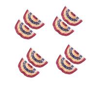 VICASKY 8 Pezzi Americana Ventaglio Pieghettata Piccole Bandiere Patriottiche per Decorazione Indipendenza Memoriale