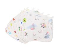 VICASKY 8 Pezzi Asciugamano Per Ragazzo Ragazza in Cotone Naturale Asciugamano Per Saliva Salvietta Per Viso Leggera e Trasportabile Per Ragazzo e Bimbi Piccoli