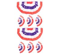 VICASKY 8 Pezzi Bandiere Patriottiche Ventaglio Pieghettato per Decorazioni Dellindipendenza Memoriale Elezioni Bandiere da Esterno per e Casa