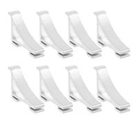 VICASKY 8 Pezzi Clip Ripiano Frigorifero Supporto Robusto in Alluminio, | Ganci Mensole Frigo, Design a Coda di Rondine Curva, per Frigorifero e Cooler, Set da 1