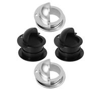 VICASKY 8 Pezzi Coppe Ingresso Calcio Balilla in Plastica Nera e Cromata Anelli Stabili per Porta da Calcio Balilla Design Anti-rimbalzo Accessori Sostitutivi per Giocchi da Tavolo