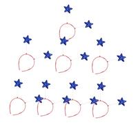 VICASKY 8 Pezzi Fascia Pentagramma Fascia Con Stella Glitterata Compleanno Strass Stelle Copricapo Fascia a Stella Per Le Donne Fascia a Stella a Cinque Punte Accessori Per Blu