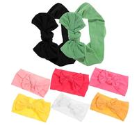 VICASKY 8 pezzi fascia per capelli con fiocchi morbidi e traspiranti ed elastici, comodi e incantevoli set di fasce per capelli con fiocco per neonati e bambine