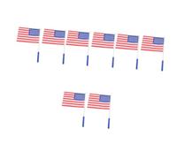 VICASKY 8 Pezzi LED Bandiere Americane Bandierine Portatili Resistenti e Decorate per per Parate e Feste Patriottiche