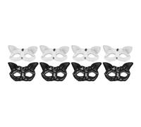 VICASKY 8 Pezzi Maschera di Volpe a Mezza Faccia in Plastica per Cosplay | Stile Giapponese, Forma a Muso di Volpe, Adatta a Festa Danzante e Cosplay Party
