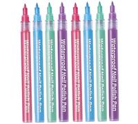 VICASKY 8 Pezzi Penna per unghie arte colori polacco utensili Progetto accessori per unghie per onicotecnico strumenti per disegnare le unghie strumenti per punteggiare le unghie Propilene