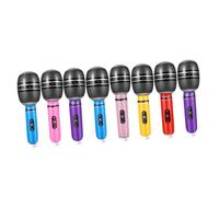 VICASKY 8pcs Microfono gonfiabile Realistico Party Oggetto di scena per adulti, materiale per karaoke spettacoli e feste a tema