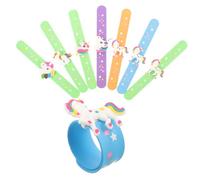 VICASKY 8pcs Unicorno Silicone Slap Braccialetti per Bambini Compleanno Festa di Compleanno Regalo E Premi di Gioco Bracciali Colorati Per Buon Umore E Divertimento