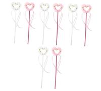 VICASKY 8pezzi Bastoni Magici Per Bambine Bacchette Fatate Cuore Luminose Per Festività e Performance e Accessori Per Costumi Da Cosplay e Compleanni