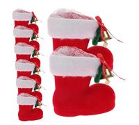 VICASKY 8pezzi Stivali di Natale per Dolci Decorazioni Ciondoli Adorabili per Regali e Addobbi Festivi Perfetti per Sorprese Natalizie