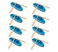 VICASKY 8set barca in miniatura modello parte resina barca da pesca decorazione per casa delle bambole micro paesaggi spiaggia accessori creativi per la decorazione della casa