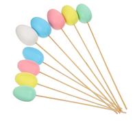 VICASKY 9 decorazioni pasquali per uova di Pasqua, mazzi di Pasqua, in plastica, per fiori, uova di Pasqua, per decorare torte, cestino, ramoscello