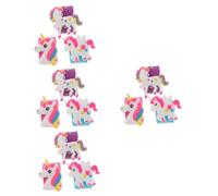 VICASKY 9 pezzi Unicorno Pat Circle The Braccialetti Braccialetti Bracciale Bracciale Braccialetto Braccialetto a Graffe per Borse Per Bambini, 22.80X2.50X1.00CMx4pcs, Silicone, Senza Gemstone