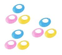 VICASKY 9pezzi Cappello Da Bagno Regolabile Per Ragazzo Ragazza Da Rosa Giallo Blu Con Protezione Per Orecchie e Occhi Durante Bagno e Taglio Dei Adatto Per Circonferenza Testa