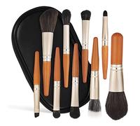 VICASKY 9pezzi Pennelli Per Con Custodia Pennello Per Ombretto Pennello Per Per Fard Per Sfumino Per Contouring Per e Ombretto Di Pennelli Per Da Viaggio