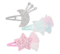 VICASKY Accessori Danza Set 3 Pezzi Fermagli Per Capelli Con Stelle Per Ragazze Brillantanti Fermagli Per Capelli Con Paillettes Per Bambini Di 4-8 Anni
