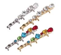 VICASKY Accessori per capelli alla moda con strass - 4 fermagli per capelli per donne e ragazze Bobby a forma di U con clip scintillanti