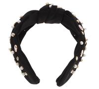 VICASKY Accessori per capelli decorativi senza testa per donna, fascia annodata, per donna, larga, da donna, per nodi, accessori da donna, in tessuto nero