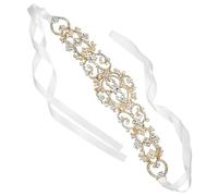 VICASKY Accessori Per Da Sposa Banda Per Decorazioni Per Matrimoni Fascia Per Donne Matrimonio Di Diademi Da Sposa Fasce Per Accessori Da Sposa Lega Di Zinco D'oro