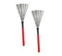 VICASKY Accessori per la pulizia, 2 pezzi, ventilatore a tamburo, scopa telescopica, spazzola a tamburo in metallo, spazzola per rullante in legno, spazzola speciale in filo di nylon