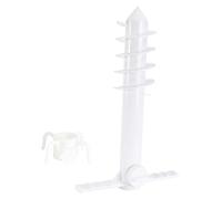 VICASKY Accessorio di Fissaggio e Ancoraggio per Ombrellone da Spiaggia 2 Pezzi in ABS Bianco Trivella a Cinque Spire e Ganci Quadrati, Resistente al Vento per Uso Esterno e Giardino