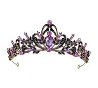 VICASKY accessorio per a di foglie fascia per tiara compleanno copricapo viola nero e Testamento del matrimonio fascia da sposa strass Viola,porpora