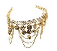 VICASKY Accessorio per capelli dorato, per donne e zingari, per costumi da donna, in stile bohémien