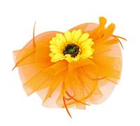 VICASKY Accessorio per capelli in girasole, parola primo costume, damigella d'onore, cappello fascinatore, accessorio per capelli, accessorio per capelli, accessorio per capelli, con fiori, per donne