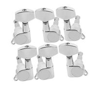 VICASKY Accordatori per chitarra acustica, completamente chiusi, con meccanismo di bloccaggio dorato e impugnatura, colore: argento