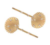 VICASKY Alla moda conchiglia forcina con strass 2 clip in lega forcina per le donne per la vita quotidiana e occasioni speciali