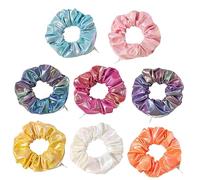 VICASKY Anelli per capelli creativi per ragazze gradiente PU elastici per capelli dolce copricapo per panini disordinati e acconciature alte fasce elastiche per capelli in mix