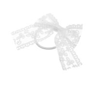 VICASKY Anello Per Elastici Per Cravatte Per in Prua Decorazioni Con Fiocchi Per Elastico in Pizzo Elastici a Fiocco Bianca Tessuto