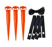 VICASKY Arancia Kit di Ancoraggio per Piantine 12 Pollici | Plastica e Nylon, per Aree Verdi e Frutteti, Include Corda Lunga per Giovani Alberi