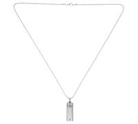 VICASKY Armonica a bocca portatile, gioiello per strumenti e armonica, accessorio per armonica, mini armonica, collana musicale, metallo argento