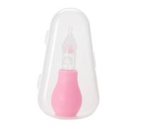 VICASKY Aspiratore Nasale Per Silicone Rimozione Mucosa Facile e Design Ergonomico Per Con Gel Include Scatola Per Conservazione Rosa