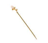 VICASKY Bacchetta per Capelli in Decorazione in Pietra Verde Forcina per Capelli da Donna e Ragazza Stile Vintage Minimalista per Uso Quotidiano e Occasioni Speciali come Matrimoni