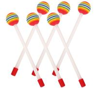 VICASKY Bacchette Per Batteria Da Allenamento 6 Pezzi A Forma Di Lecca-lecca Senza Design Portatili E Facili Da Trasportare Per Le Lezioni Di Musica Dei Bambini