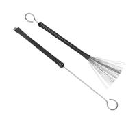 VICASKY Bacchette per tamburo per bambini, 2 pezzi, spazzola per bacchette da tamburo, spazzola durevole per bacchette a percussione, bacchetta per bambini, scopa principale in metallo
